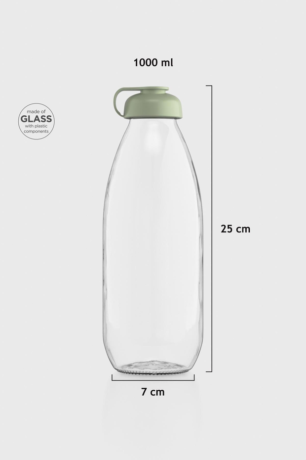 Renga Milky 1000 ml Cam Şişe 181009 Pastel Yeşil
