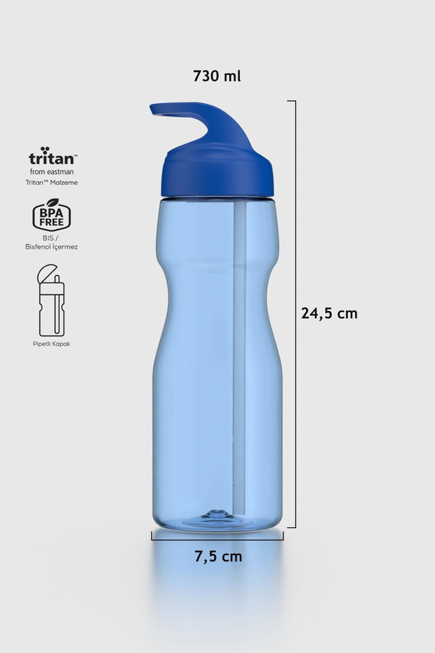 Renga Moly 730 ml Tritan Pipetli Matara 912115 Mavi