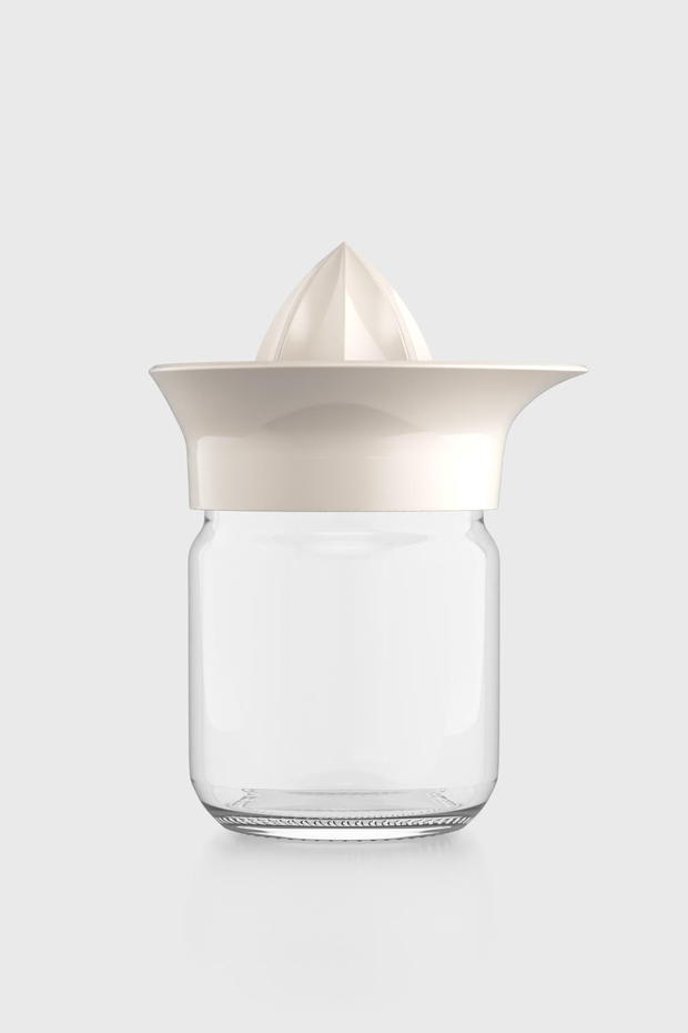 Renga Neo 210 ml Bej Kapaklı Cam Limon Sıkacağı 201010