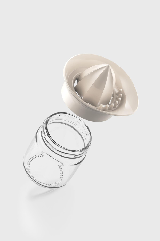 Renga Neo 210 ml Bej Kapaklı Cam Limon Sıkacağı 201010