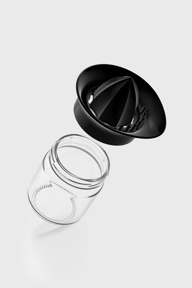 Renga Neo 210 ml Siyah Kapaklı Cam Limon Sıkacağı 201010