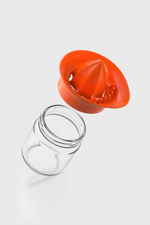 Renga Neo 210 ml Turuncu Kapaklı Cam Limon Sıkacağı 201010