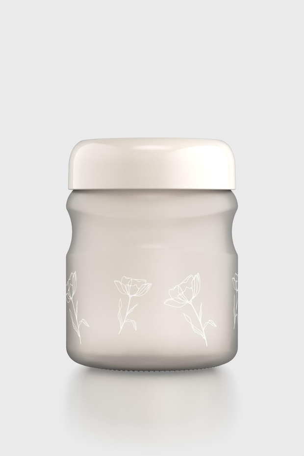 Renga Rosie 900 ml Sablaj Desenli Mono Cam Kavanoz 132082 Bej