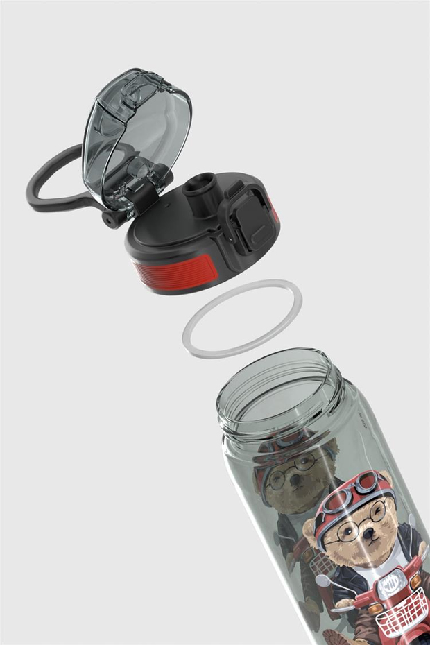 Renga Rybo-X Desenli 630 ml Tritan Çocuk Matara 912163 Siyah