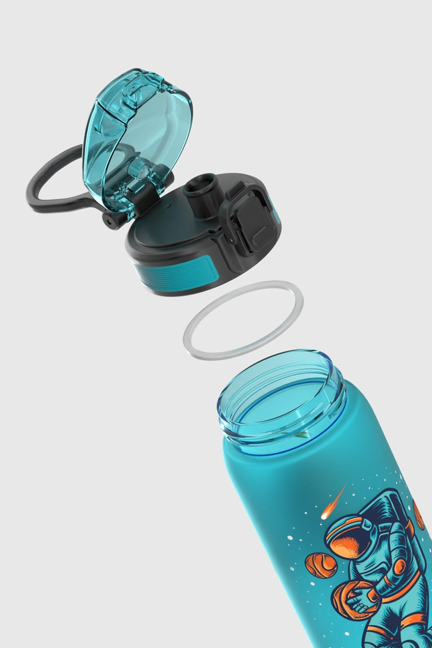 Renga Rybo-X Soft Touch Desenli 630 ml Tritan Çocuk Matara 912162 Mavi