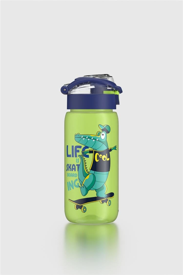 Renga Saga Desenli 530 ml Çocuk Matara 912174 Yeşil-Mavi