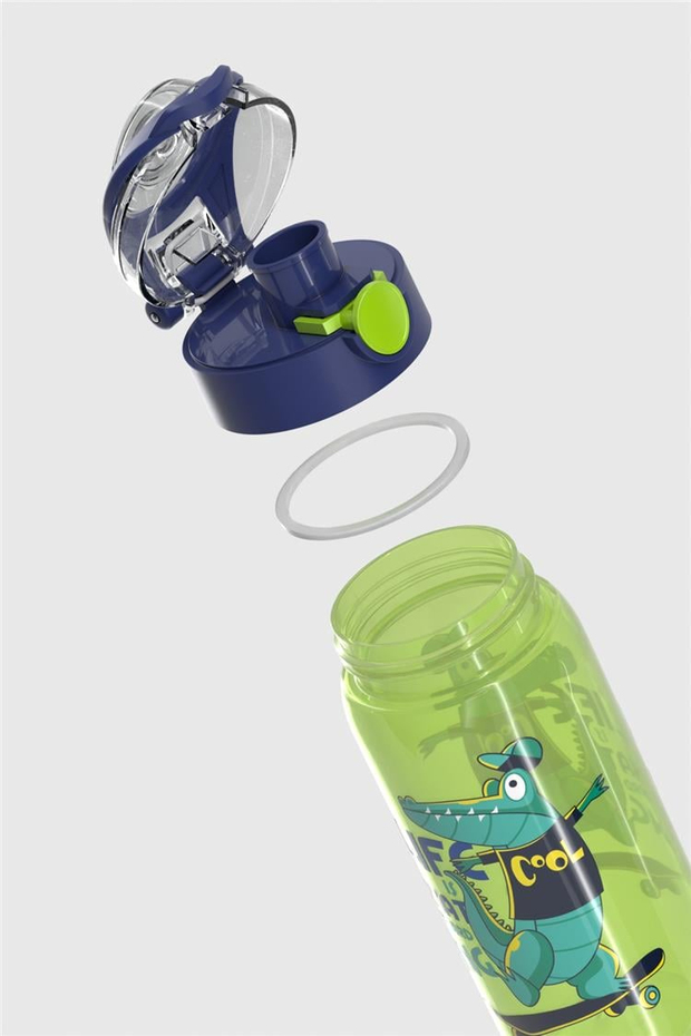 Renga Saga Desenli 530 ml Çocuk Matara 912174 Yeşil-Mavi
