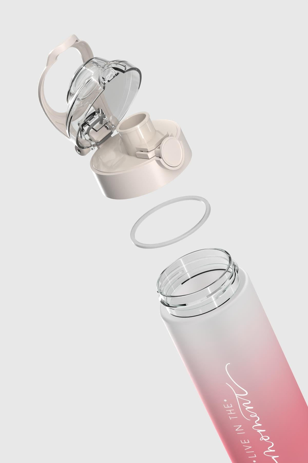 Renga Saga Moment Yazı Desenli 630 ml Mat Tritan Matara 912120 Pudra