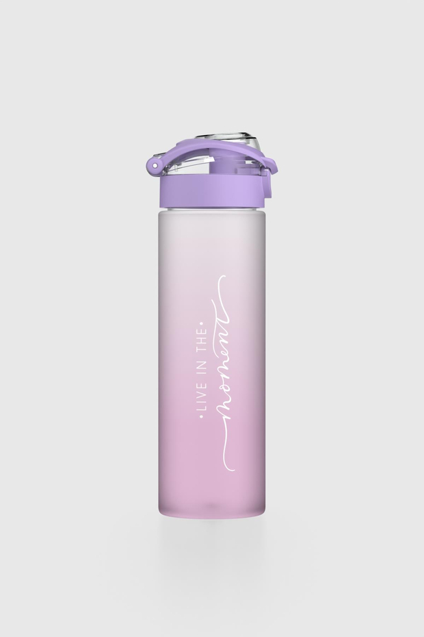 Renga Saga Moment Yazı Desenli 630 ml Mat Tritan Matara 912120 Mor