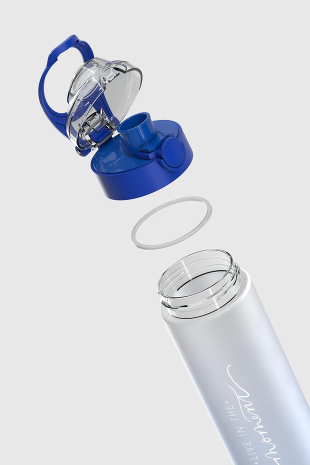 Renga Saga Moment Yazı Desenli 630 ml Mat Tritan Matara 912120 Mavi