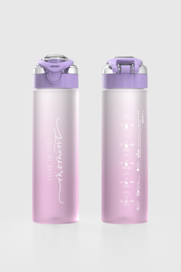 Renga Saga Moment Yazı Desenli 630 ml Mat Tritan Matara 912120 Mor