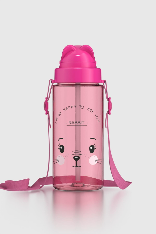 Renga Taffy Desenli 500 ml Askılı Pipetli Tritan Çocuk Matara 912080 Pembe