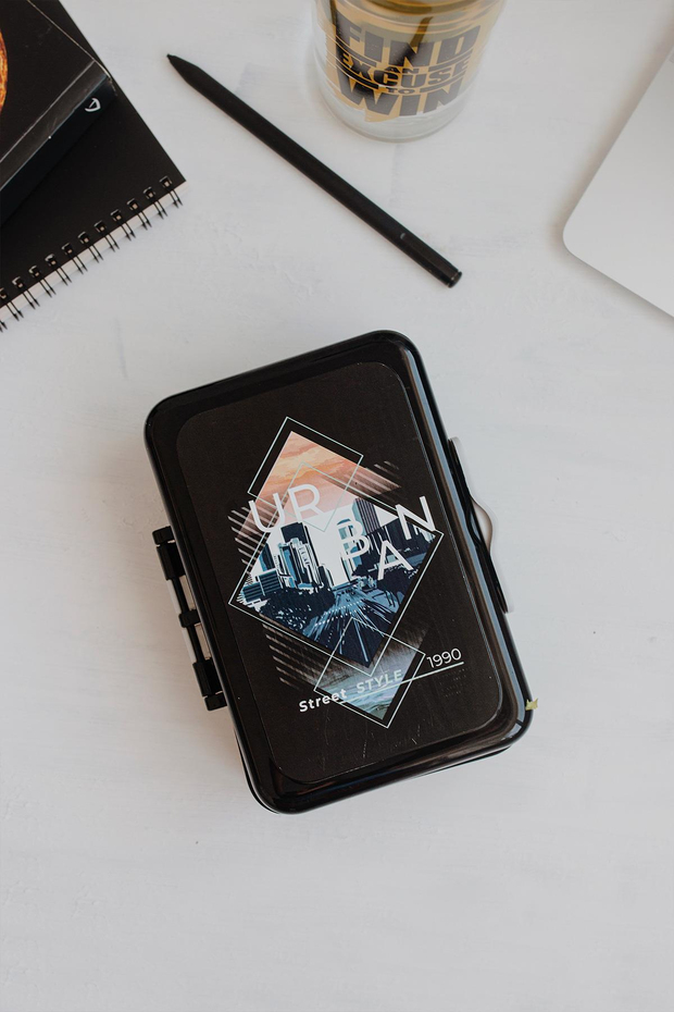 Renga Tondo Urban Desenli PP Beslenme Kabı 192012 Siyah