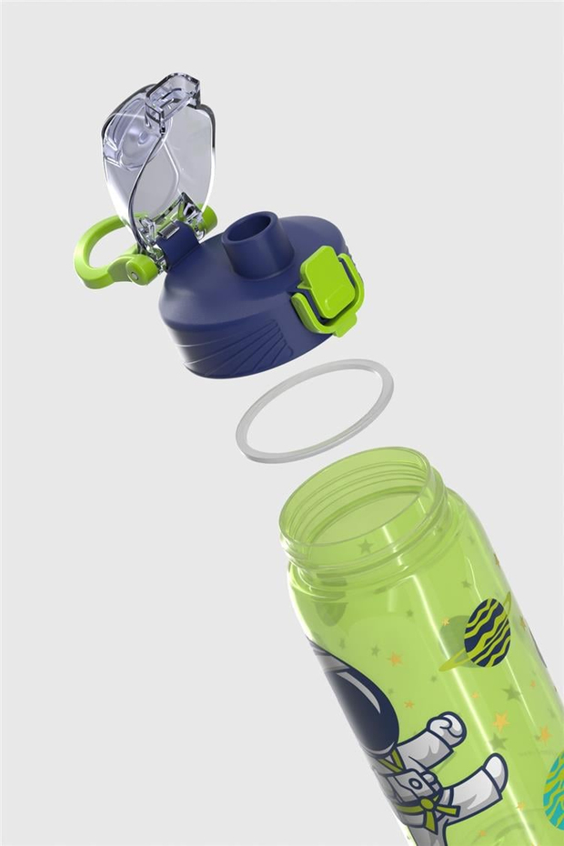 Renga Wave Desenli 530 ml Çocuk Matara 912169 Yeşil