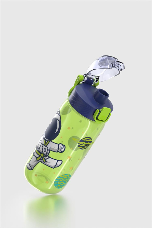 Renga Wave Desenli 530 ml Çocuk Matara 912169 Yeşil