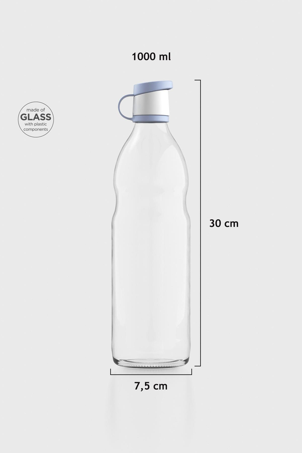 Renga Zen 1000 ml Cam Şişe 181001 Bebe Mavisi