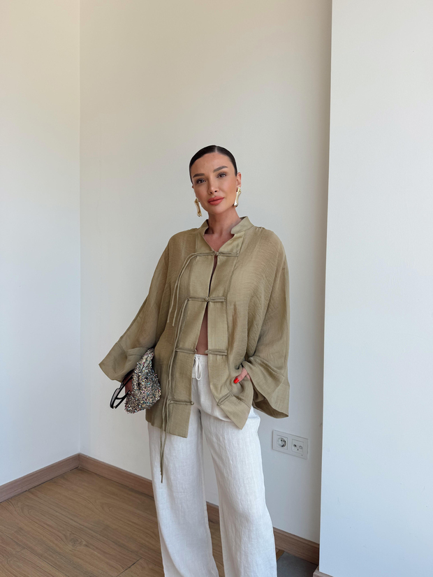 Kimono Bluz Yeşil