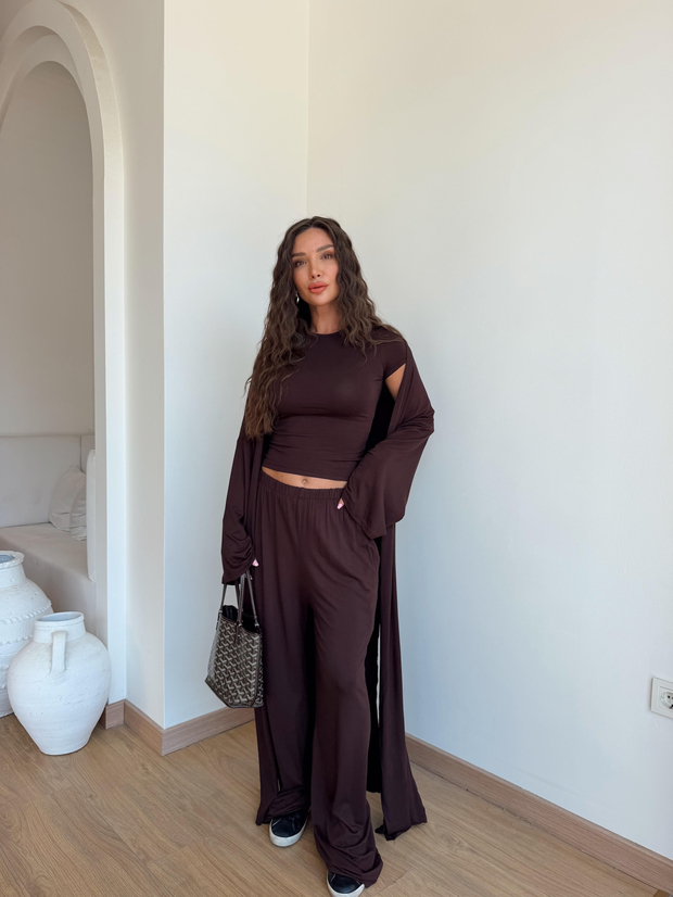 Kimono Takım 3'Lü Kahve