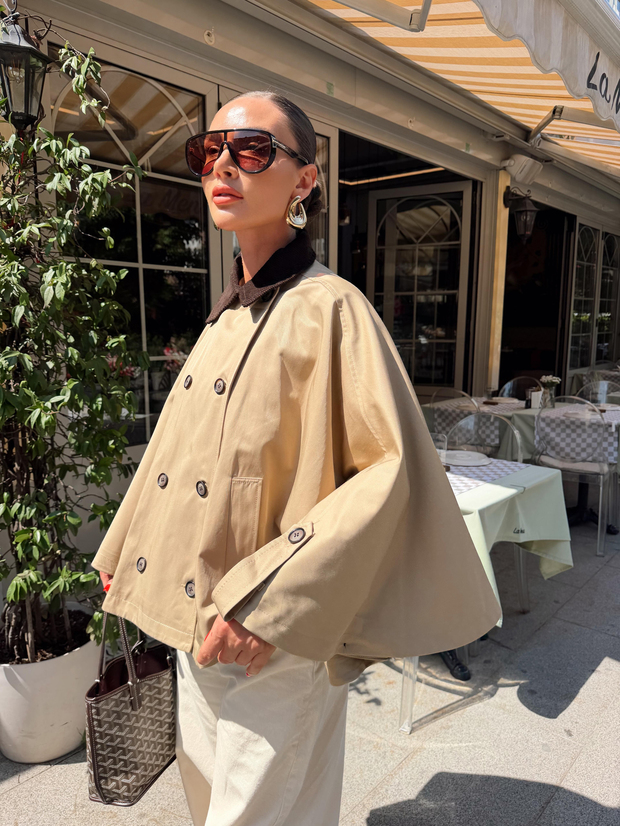 Poncho Trench Coat Vizon