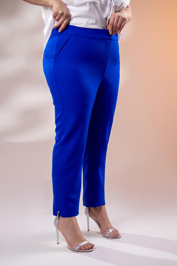 Büyük Beden 122210 Kaşha Pantolon  Saks