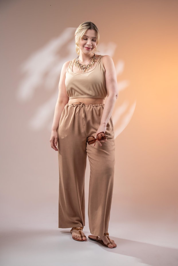 Büyük Beden 3330382 Pantolon  Camel