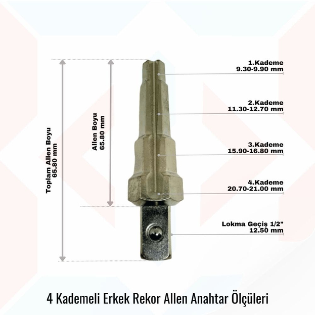 Kademeli Allen Rekor Anahtarı - 4 Kademeli