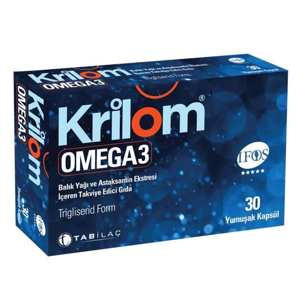 Krilom Omega 3 Yumuşak Kapsül 30 Kapsül 8680133002595