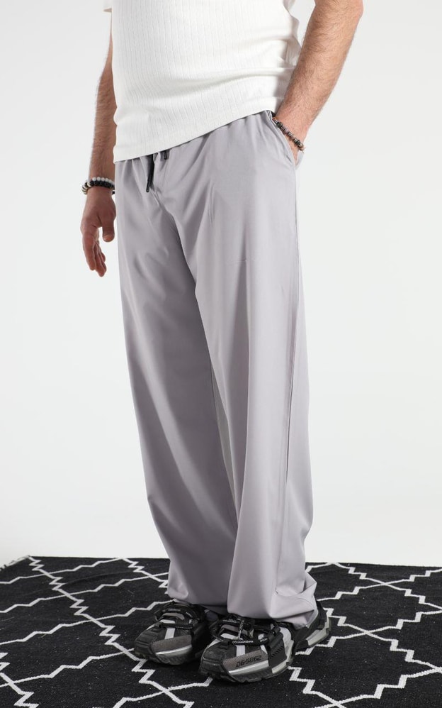 Gri Basic Baggy Pantolon