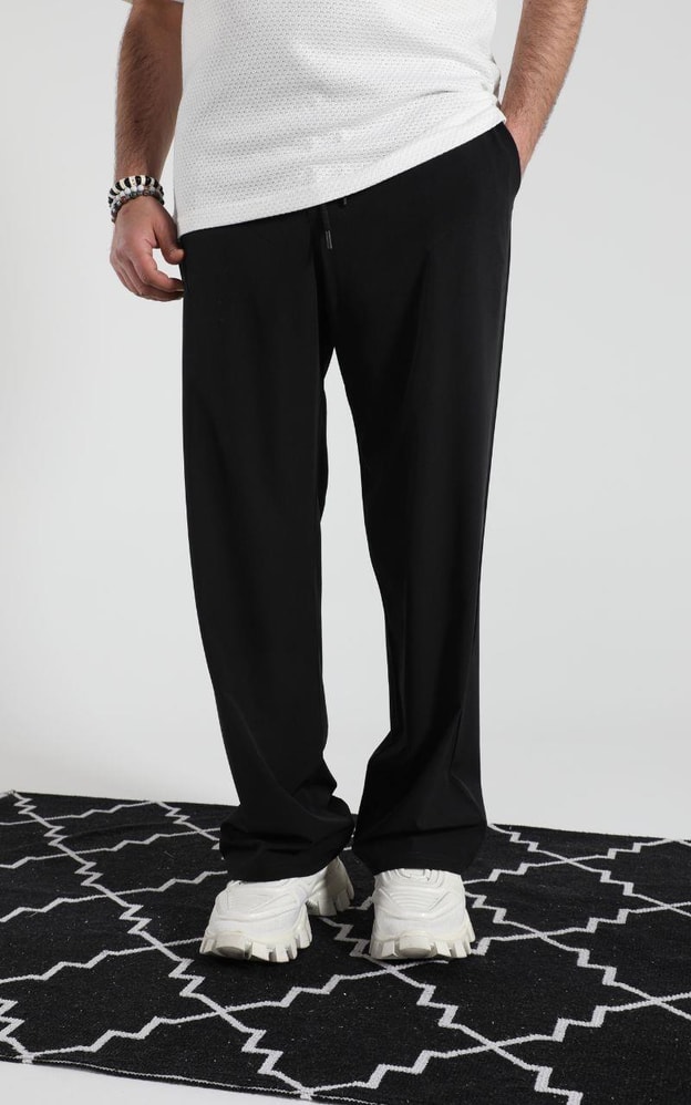 Siyah Basic Baggy Pantolon