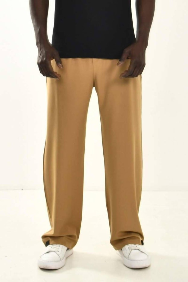 Bej Baggy Fit Basic Pantolon