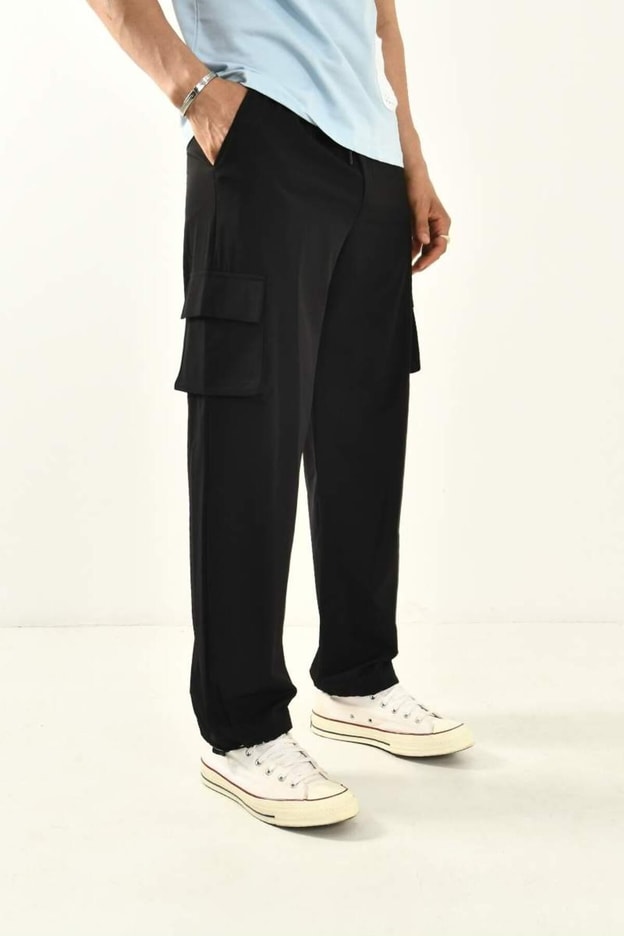 Bej Kargo Cepli Baggy Fit Pantolon