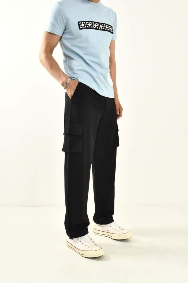 Bej Kargo Cepli Baggy Fit Pantolon