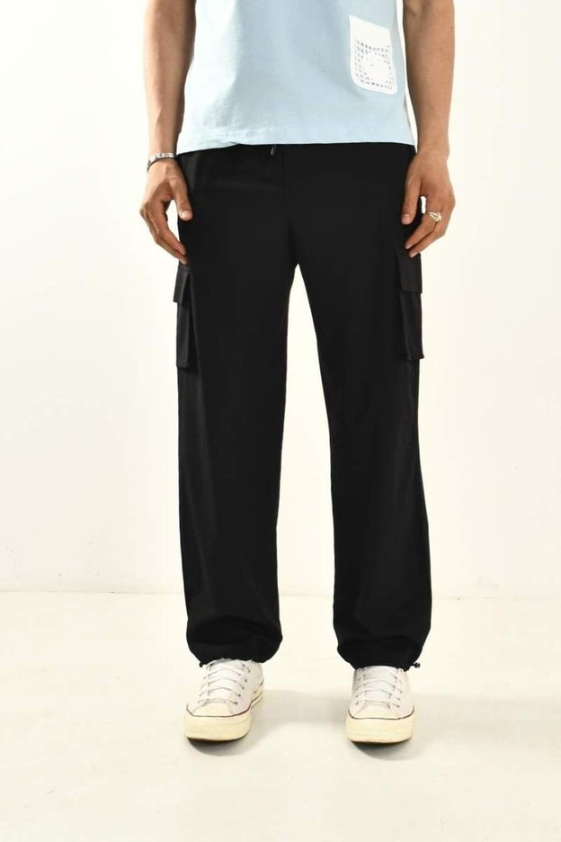 Bej Kargo Cepli Baggy Fit Pantolon