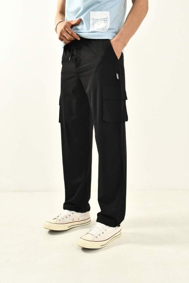 Bej Kargo Cepli Baggy Fit Pantolon