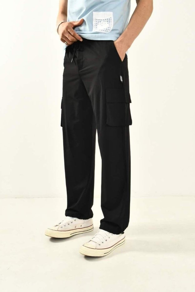 Bej Kargo Cepli Baggy Fit Pantolon