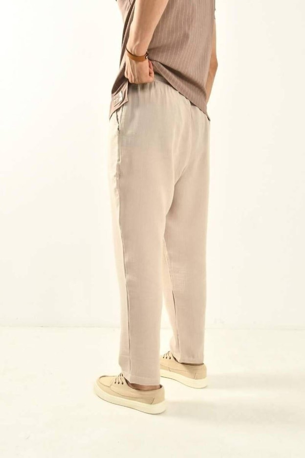 Siyah Müslin Kumaş Erkek Basic Pantolon