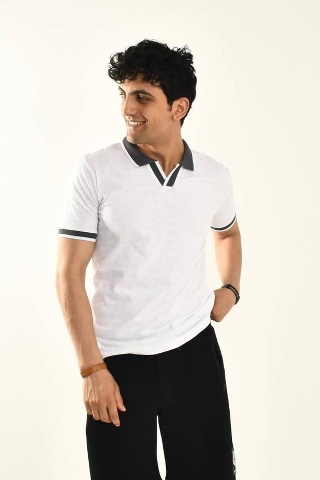 Siyah Polo Yaka T-shirt 12729