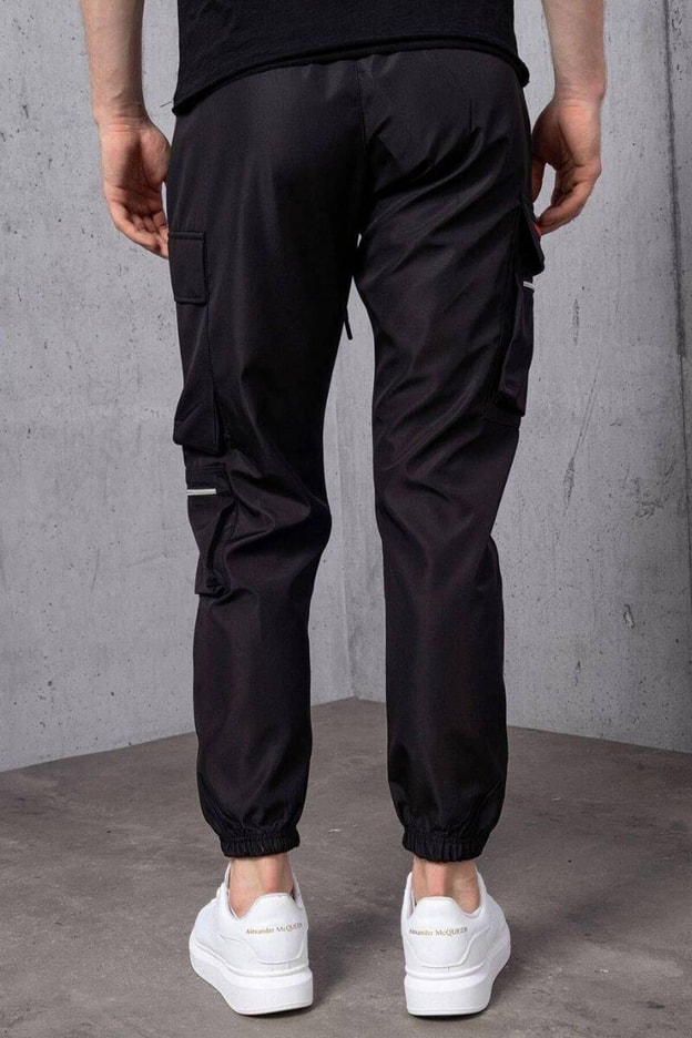 Siyah Şerit Aksesuarlı Jogger Pantolon