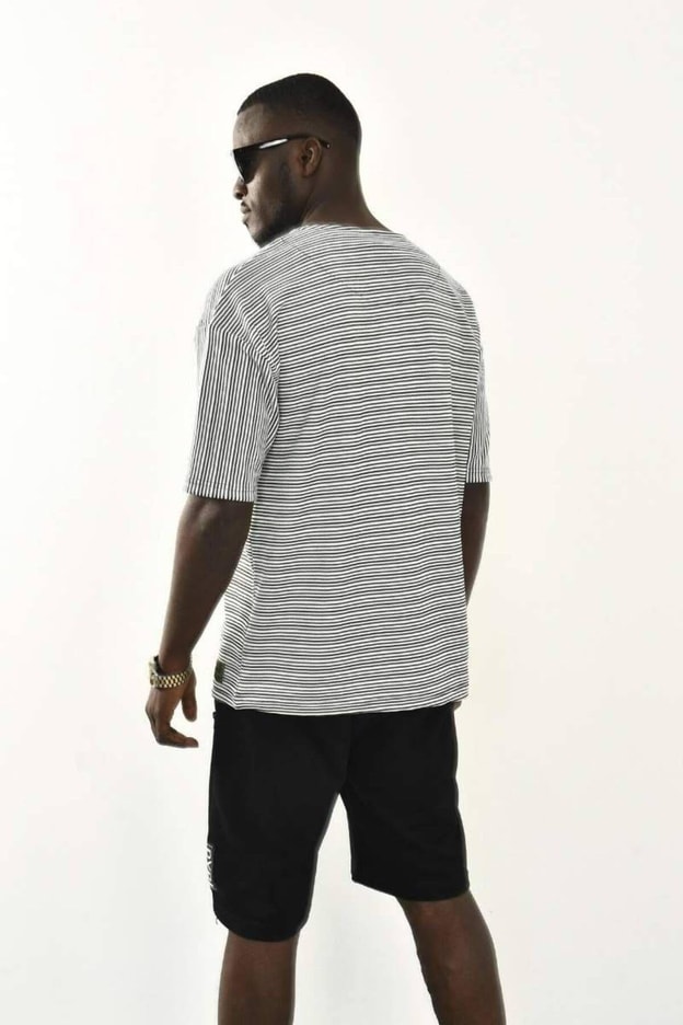 Yeşil Bağcıklı Yaka Detaylı Oversize Tshirt
