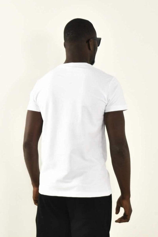 Yeşil Örgülü Cep Detay Bisiklet Yaka T-shirt
