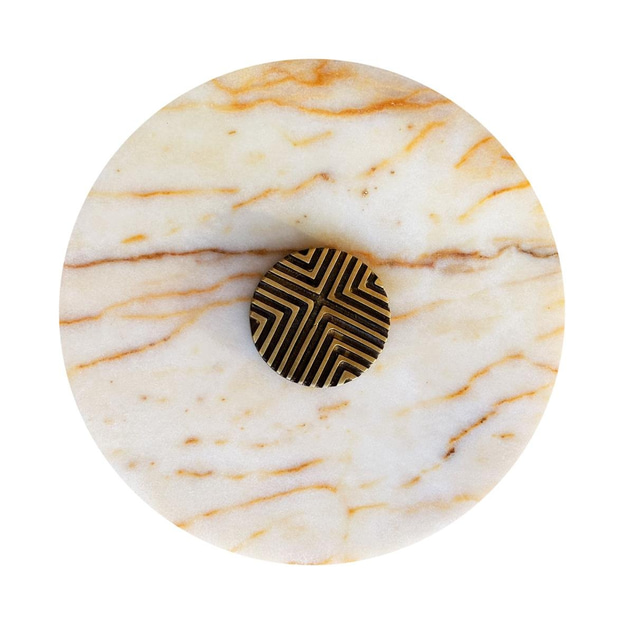 Art Deco Aplik (Beyaz/Turuncu) -ÇAP:21 cm