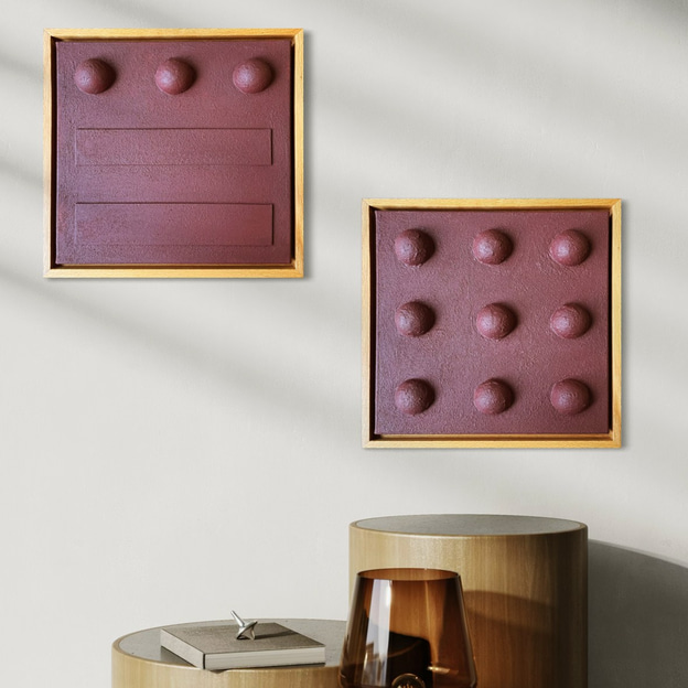 Dots-Lines Tablo Seti (Bordo)