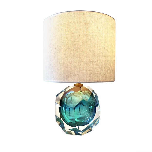 Emerald Mavi/Yeşil Abajur