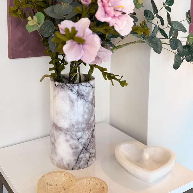 Silindir Mermer Vazo