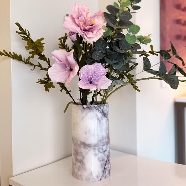 Silindir Mermer Vazo