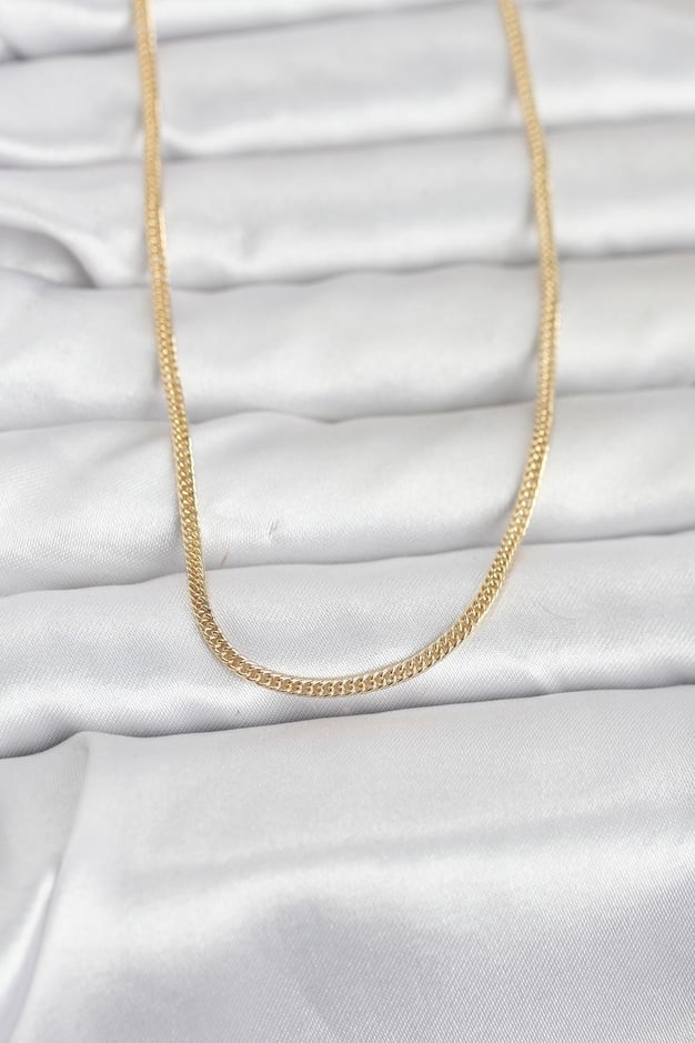 CM 14K Gold Renk Dolgun Zincir Model 60 cm Kadın Kolye