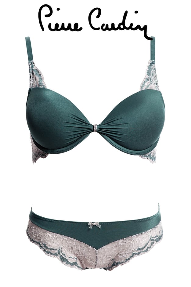 Marcoroni Pierre Cardin 4391 Nadıe Soft Kap Yeşil Sütyen Takımı