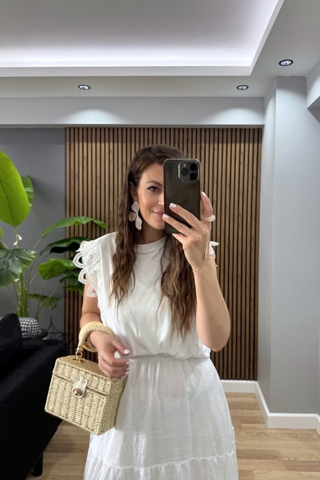Lunette Gold Kilitli Kutu Çanta Taş