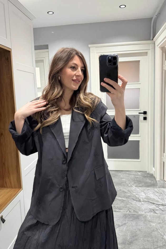 Brode Oversize Ceket Siyah