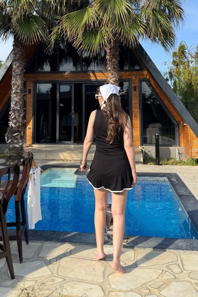 Marina İçi Şortlu Etek Siyah